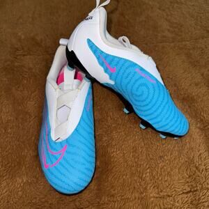 Nike Phantom GX Club FG/MG Soccer Cleats Youth Size 2Y | Blue Pink White